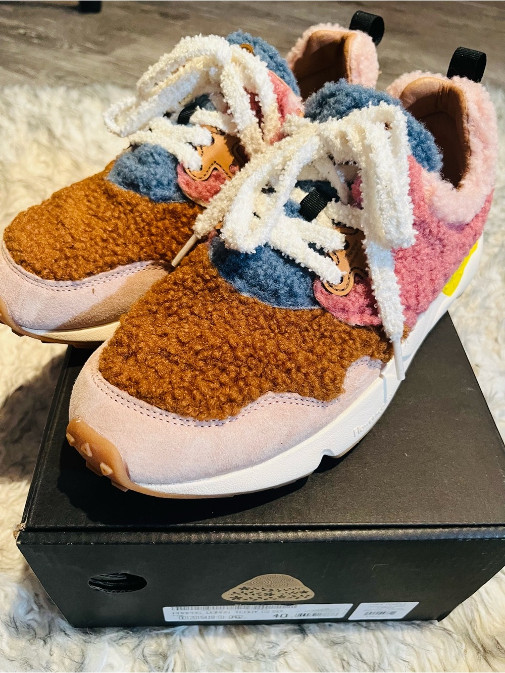 Multi-Color Sherpa Accent Sneakers